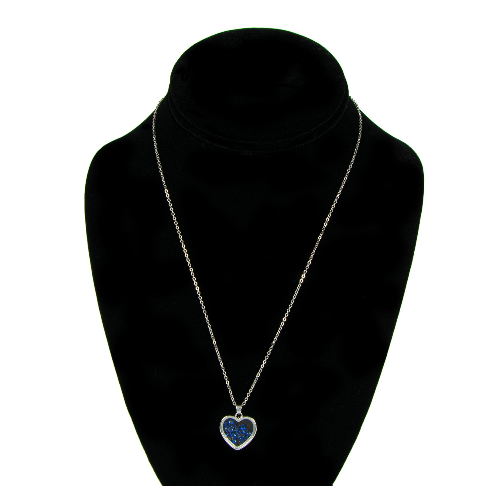 The Skyline Collection September Birthstone Blue Sapphire Heart Jewelry Set