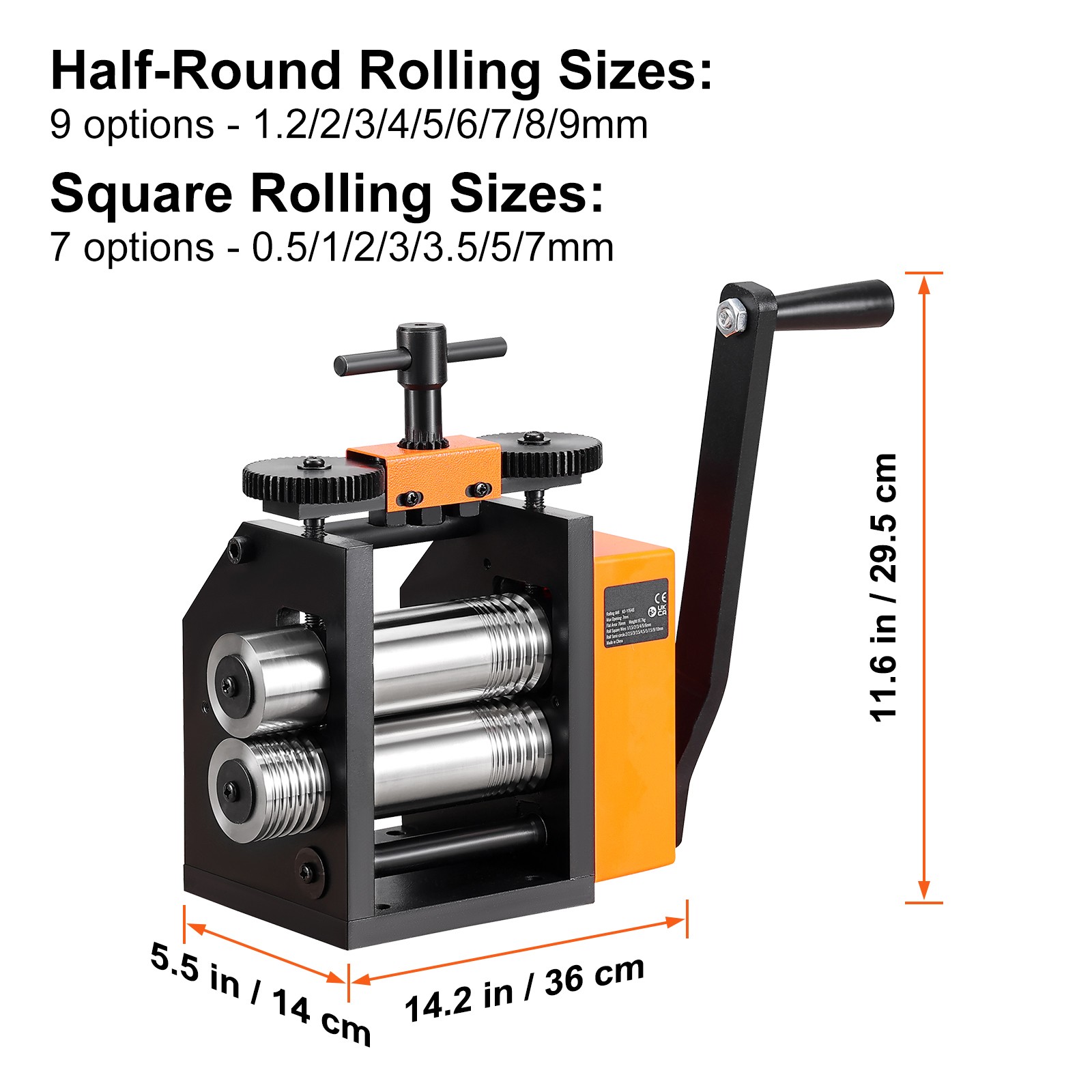 Uimoso Rolling Mill 2.95″/75 mm Jewelry Rolling Mill Machine 1: 2 Gear Ratio