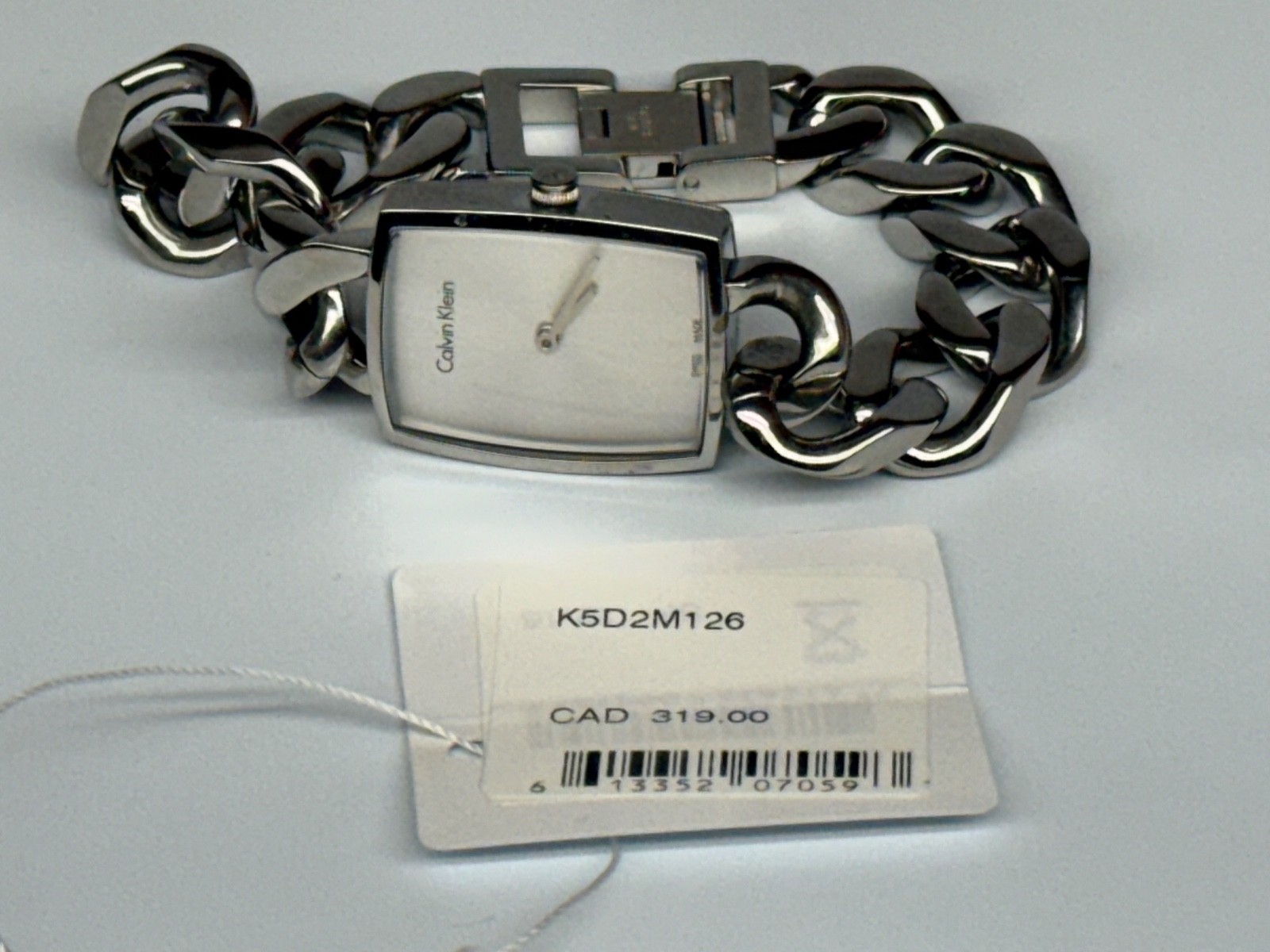 Women’s Calvin Klein Swiss Made Watch K5D 2M1 Stainless Steel Silver Tone Chain