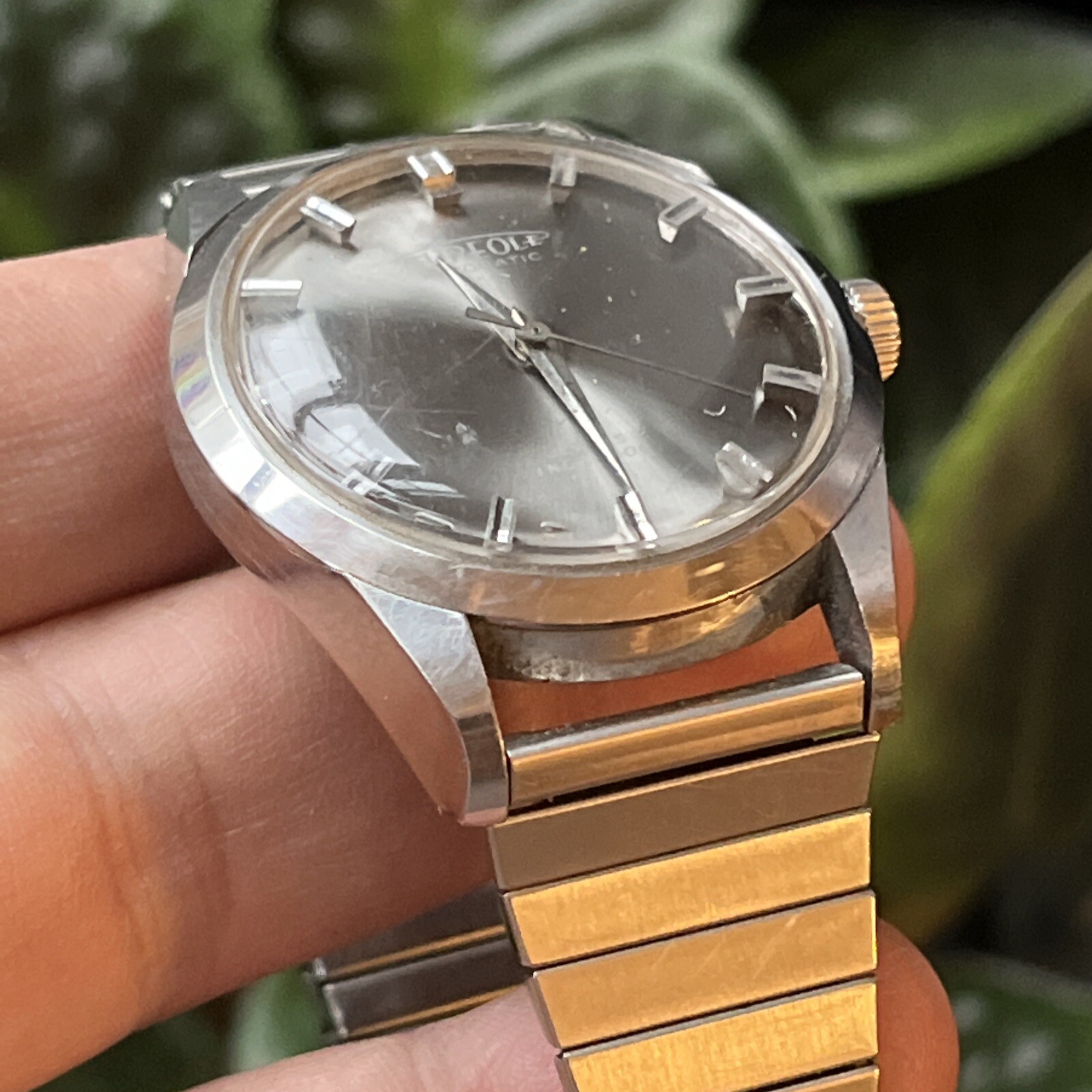 Rare Mirror Aureole 25 Jewel Automatic Incabloc All Stainless Men’s watch