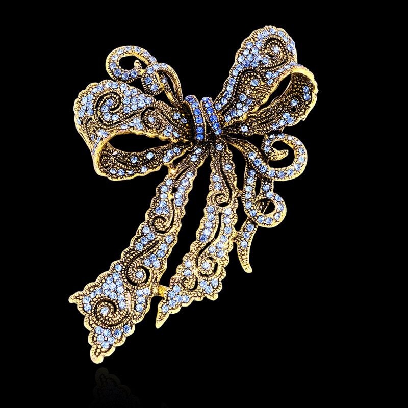 Creative Rhinestone Brooch Retro Brooch Pin Women Corsage High-end Accessories