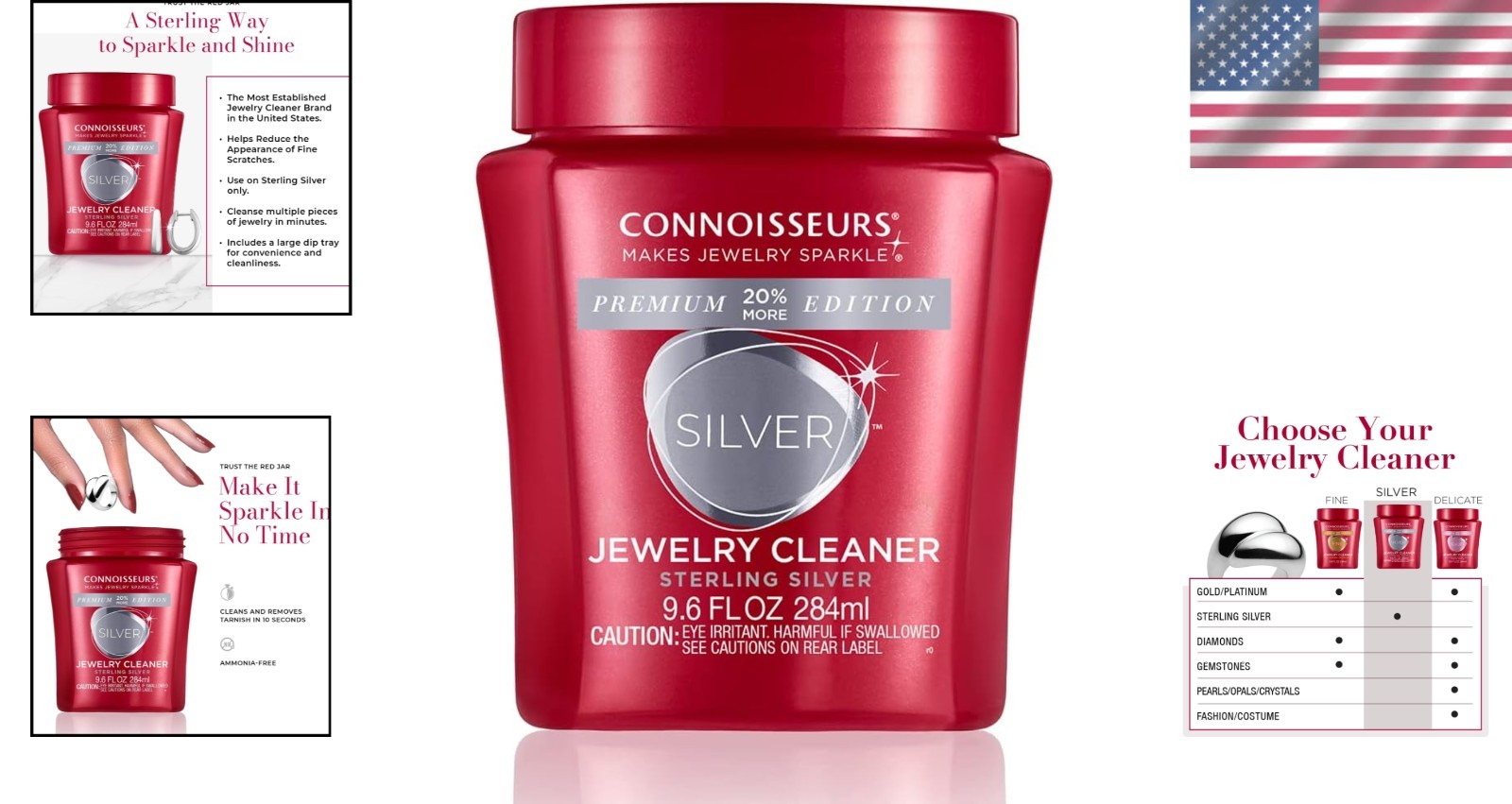 Dazzling 9.6oz Jewelry Cleaner – Non-Toxic Silver Treatment for Radiant Shine