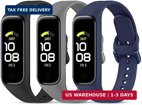 Wanme Replacement Bands for Samsung Galaxy Fit 2 Band Women Men, 3 PACK Silicone