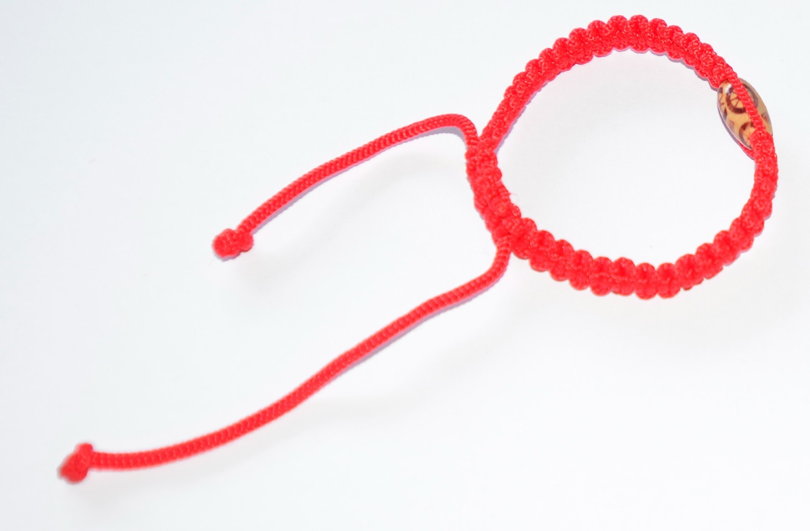 Macrame Friendship Bracelet With Spiritual Buddhism Feng Shui Wooden Bead