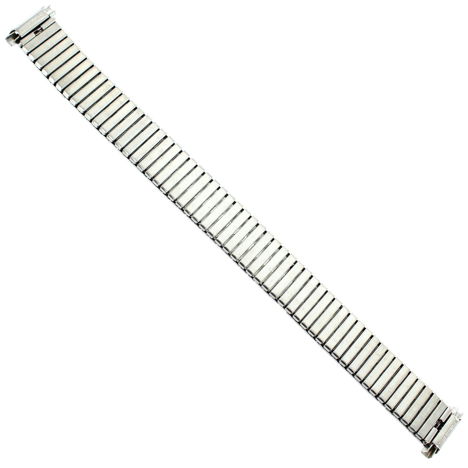 11-14mm Hirsch All Shiny Stainless Steel Ladies Expansion Watch Band 847 BOGO