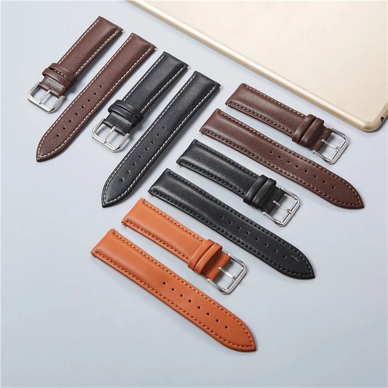 Leather Watch Strap 12mm to 24mm Genuine Replacement Soft Bracelet Watch Band