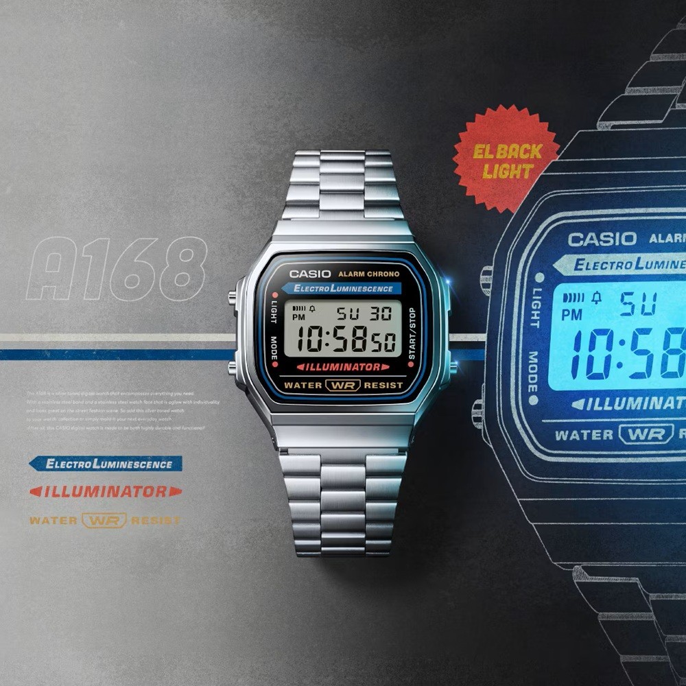 Casio Mens Digital watch A168WA-1YES