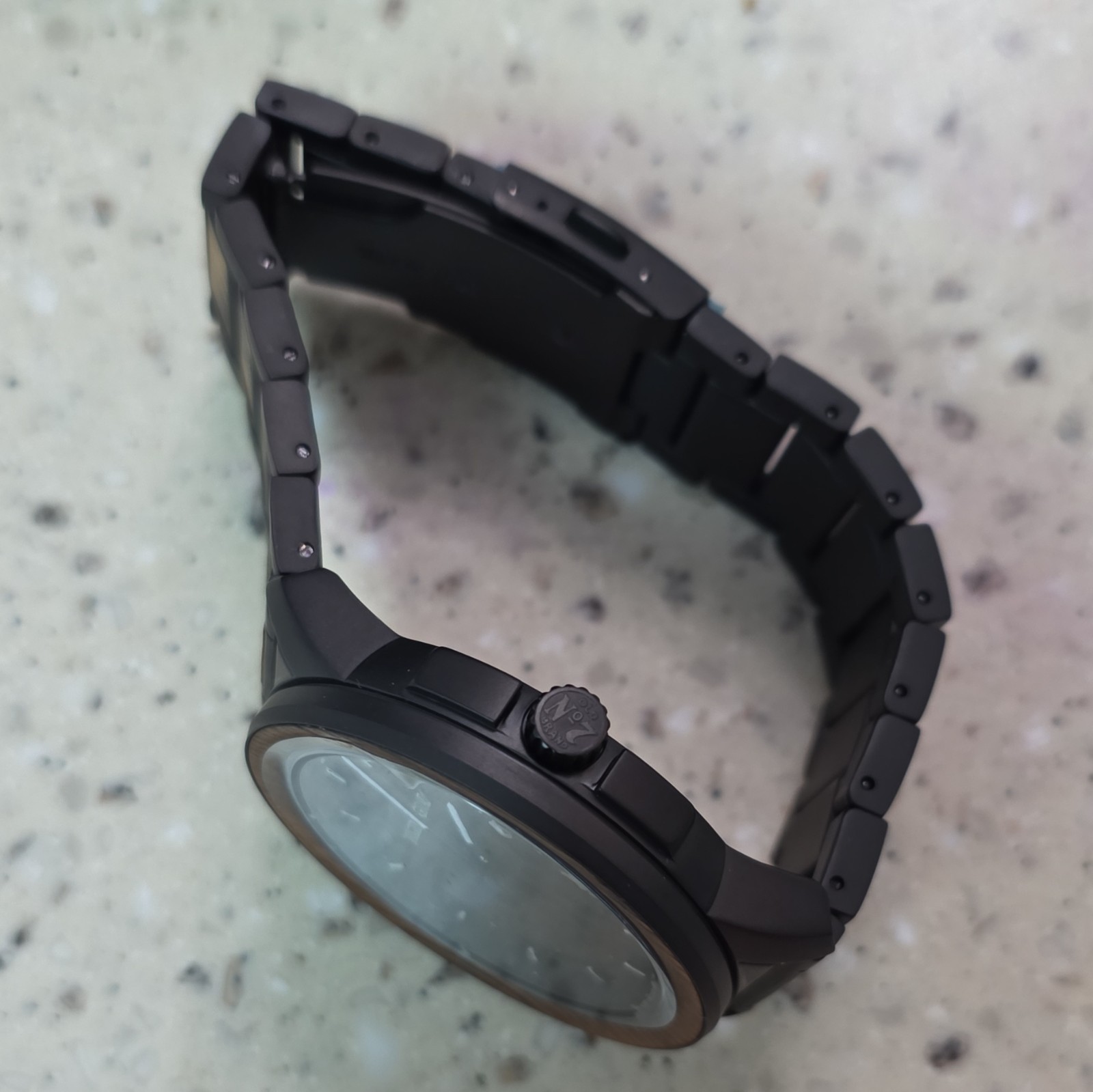 Original Grain Old No. 7 Limited Edition Quartz Date Black/Whiskey Barrel Wood