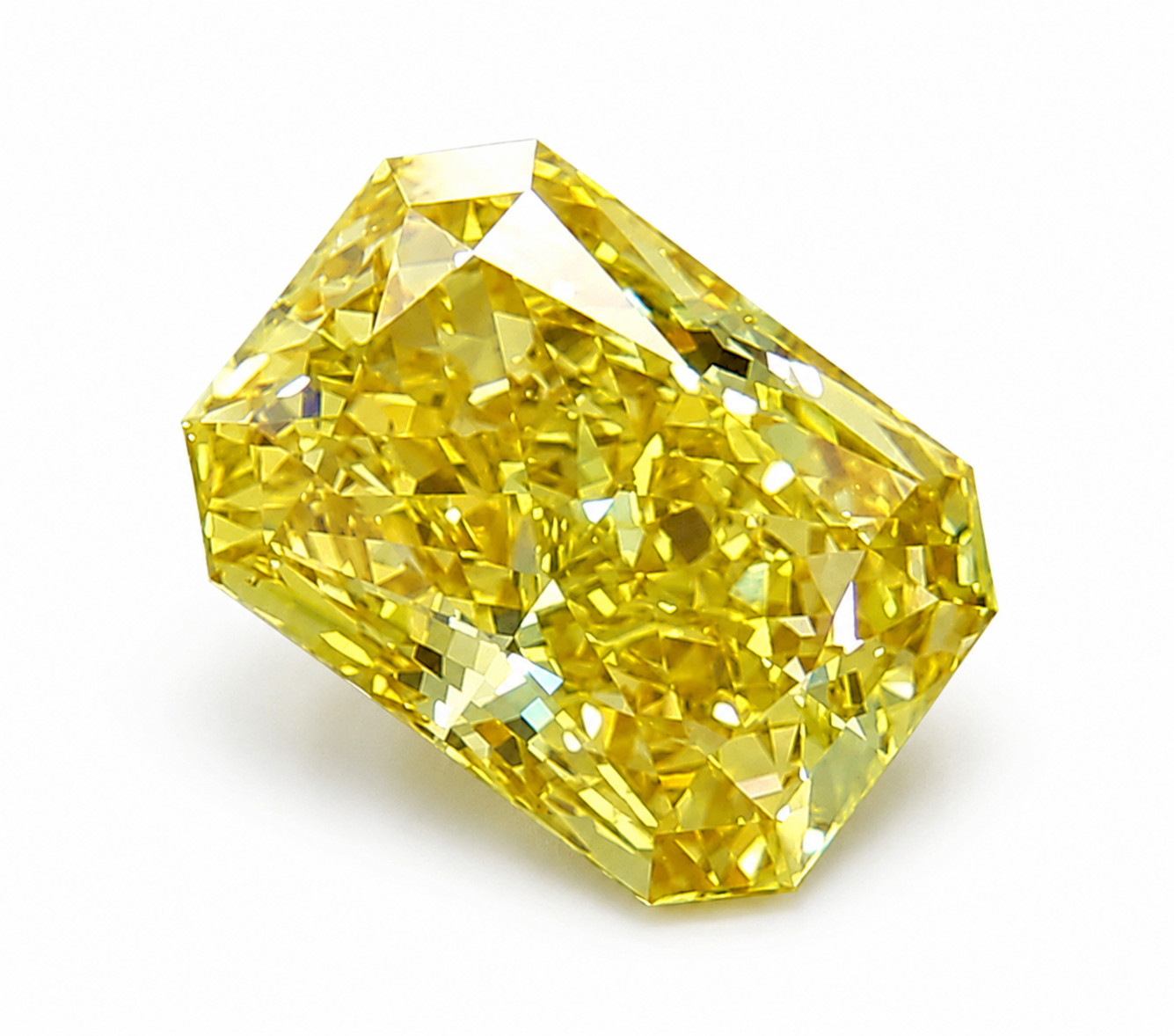 6x4mm Radiant Yellow Color Lab Grown Diamond IF Clarity Certified Loose Gemstone