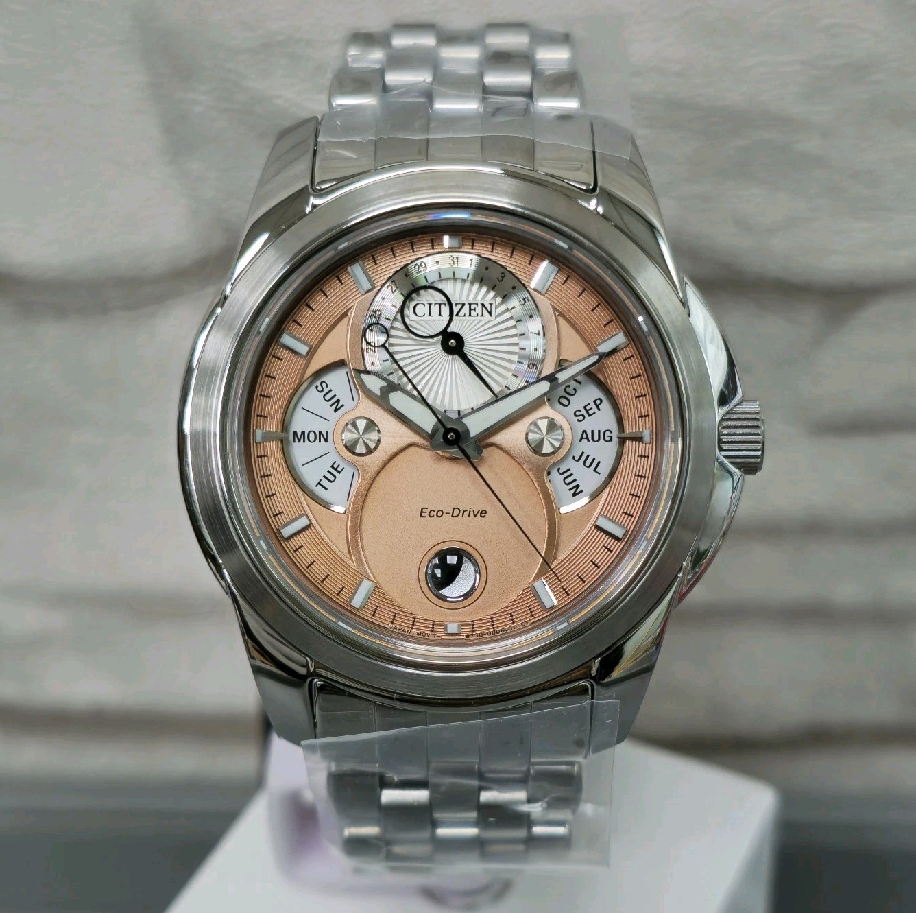Citizen Calendrier Moonphase Eco‑Drive BU0080‑52X Pink Dial 41.8 mm Men’s Watch