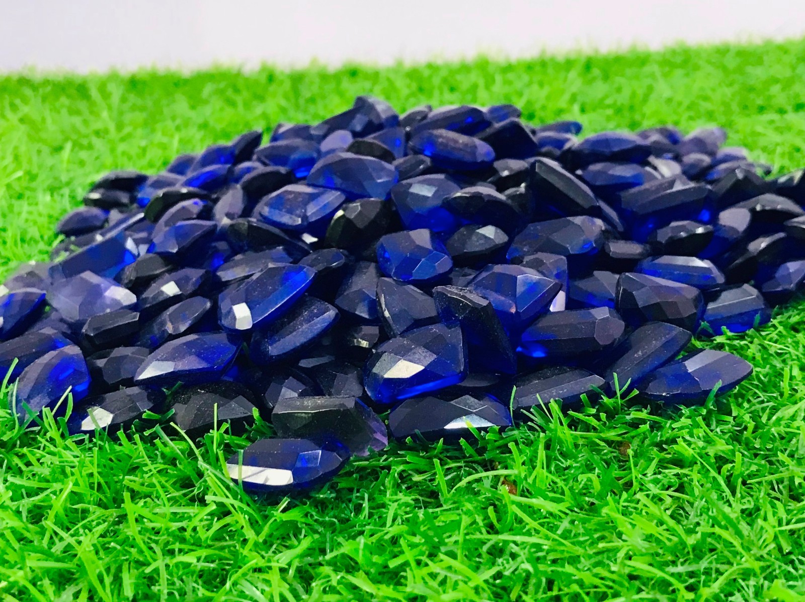 Faceted Dark Blue Topaz Hydro Quartz Octagon Loose Gemstone