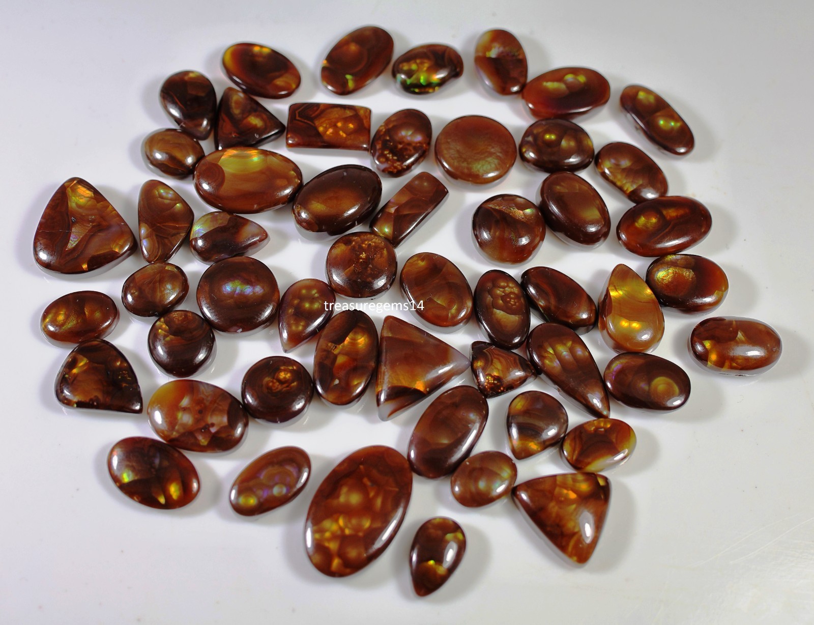 Natural top quality mexican fire agate 15 Ct Wholesale Lot Cabochon gemstone