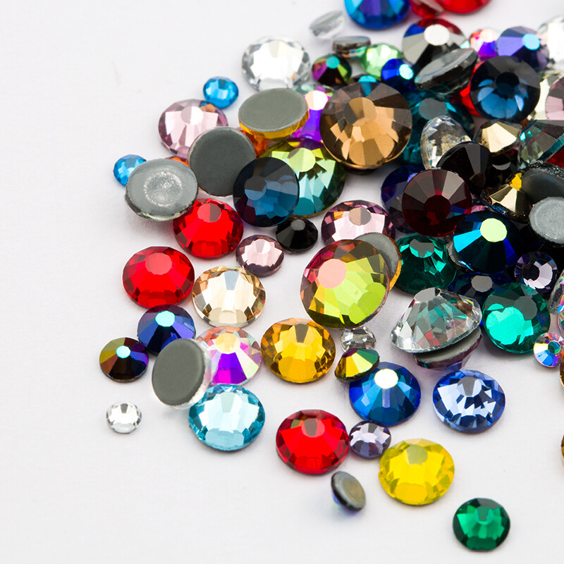 2mm 3mm 4mm 5mm Hotfix Rhinestones Flat Back Gems Crystal Glass Art Deco Beads