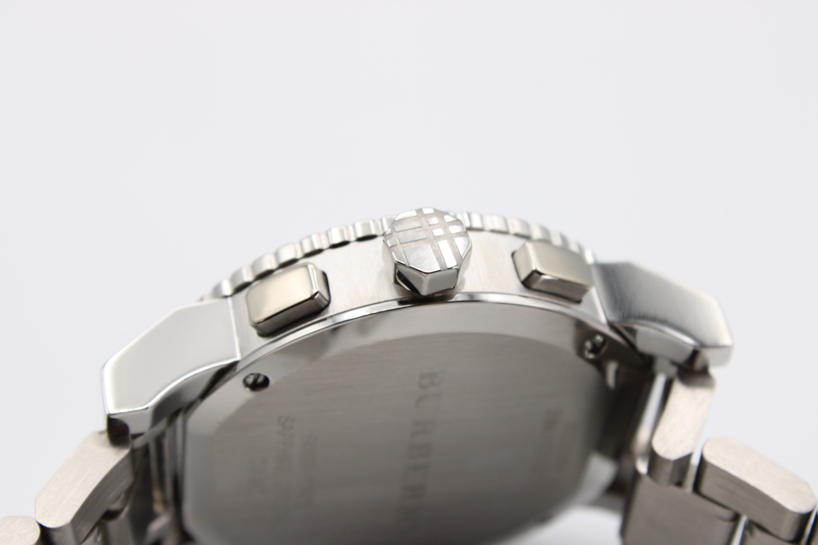 BURBERRY THE CITY BU9380 Stainless Steel Black Dial Chronograph Men’s Watch