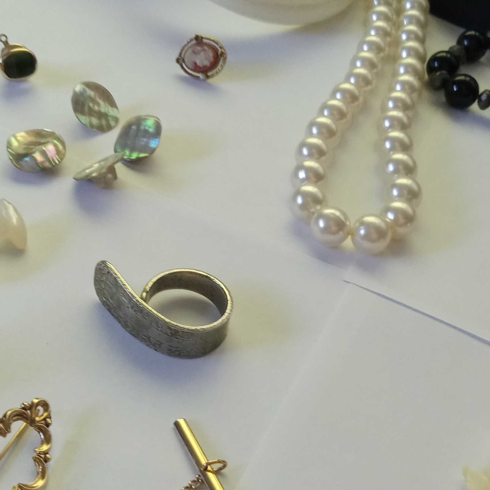 Vintage lot Of Jewelry Mixed Rings Earrings Bracelets CuffLinks Pins and more