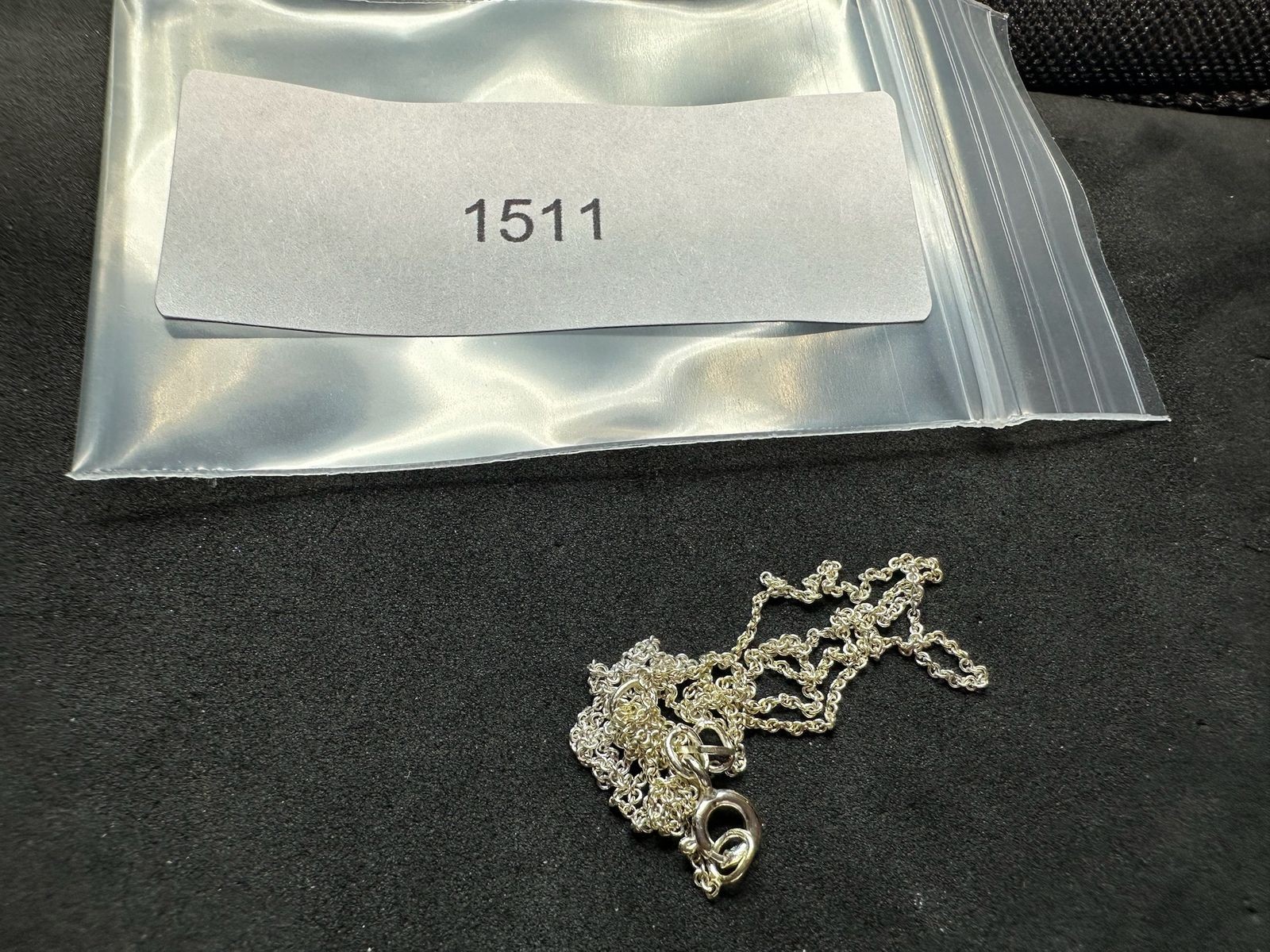 1.24g Vintage Sterling Silver 925 Delicate Rolo Chain Necklace 18 in M