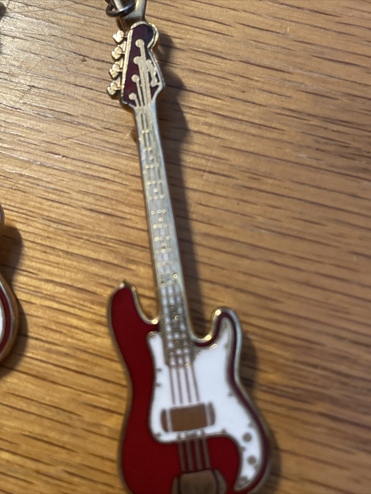 Vintage Future Primitive Guitar Instrument Earrings Pair 2.5”