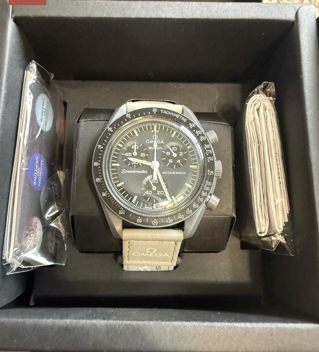 Swatch Omega x Swatch MoonSwatch Quartz Chronograph Tachymeter Brown Nylon