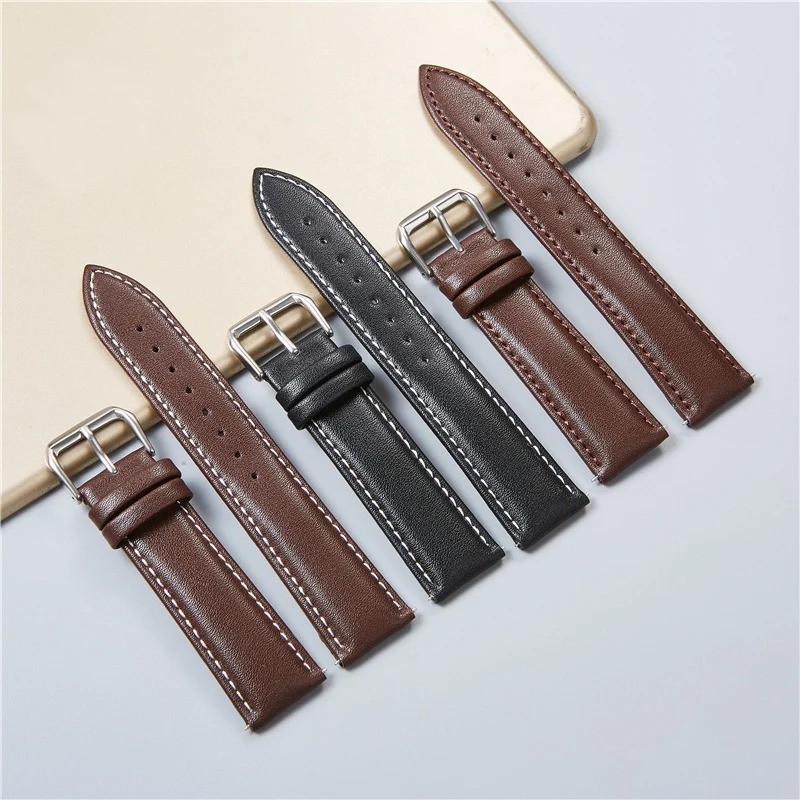 Leather Watch Strap 12mm to 24mm Genuine Replacement Soft Bracelet Watch Band