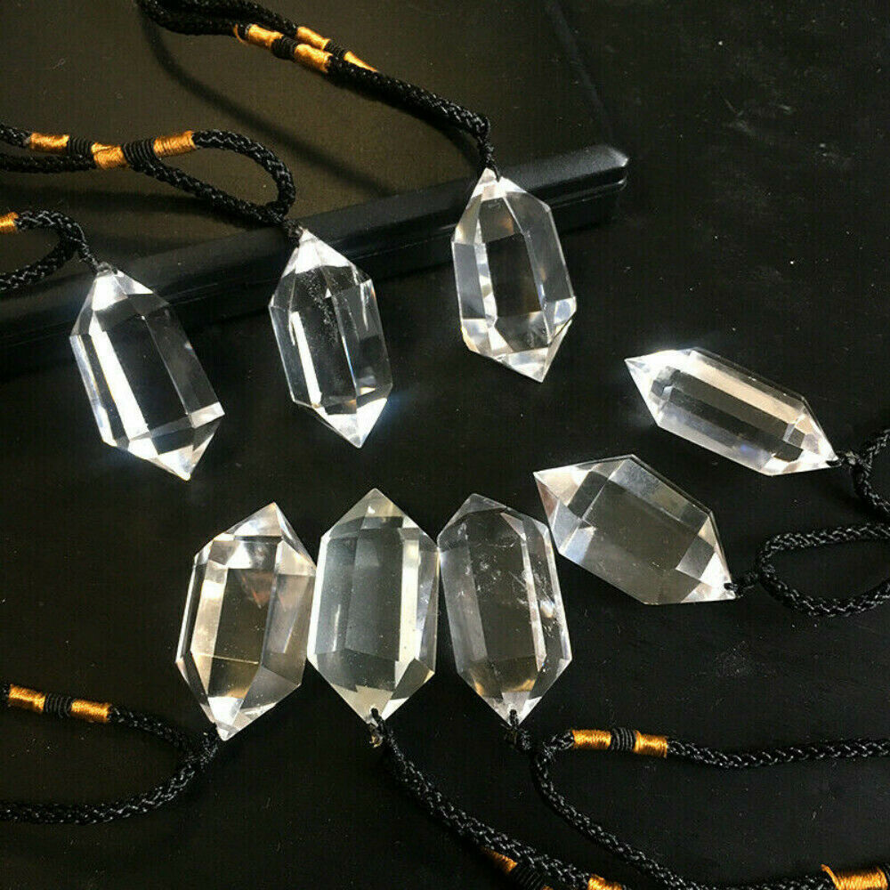 Natural Clear Crystal Quartz Point Healing Pendant Reiki Chakra Necklace Hot NEW