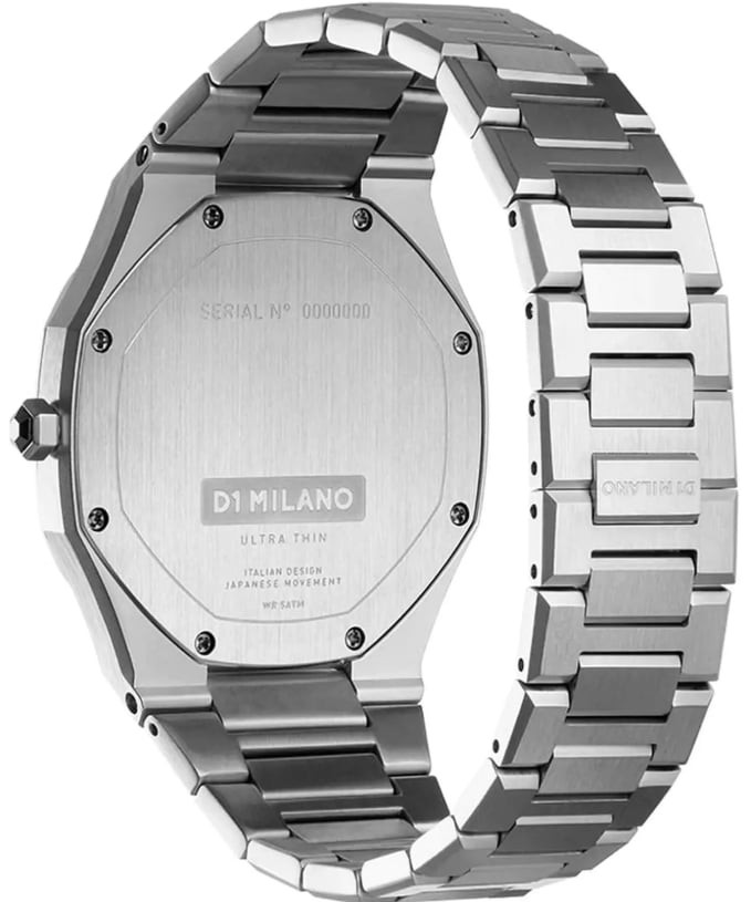 D1 MILANO ULTRATHIN UNISEX WATCH STAINLESS STEEL BORDEAUX RED UTBJ11 RRP £325 AD