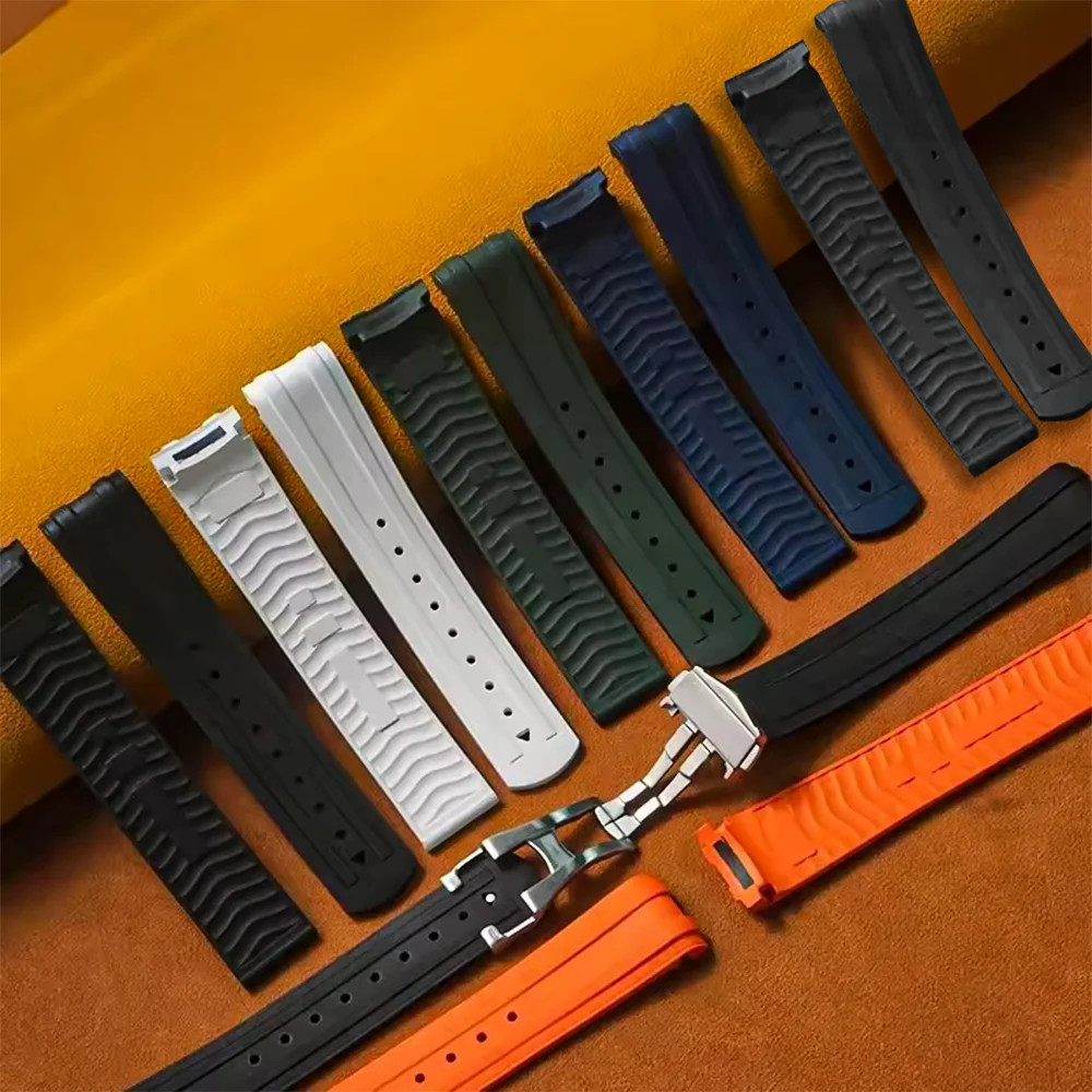 New Original Design for 20Mm Omega Seamaster 300 FKM Rubber Strap Fda-Approved F