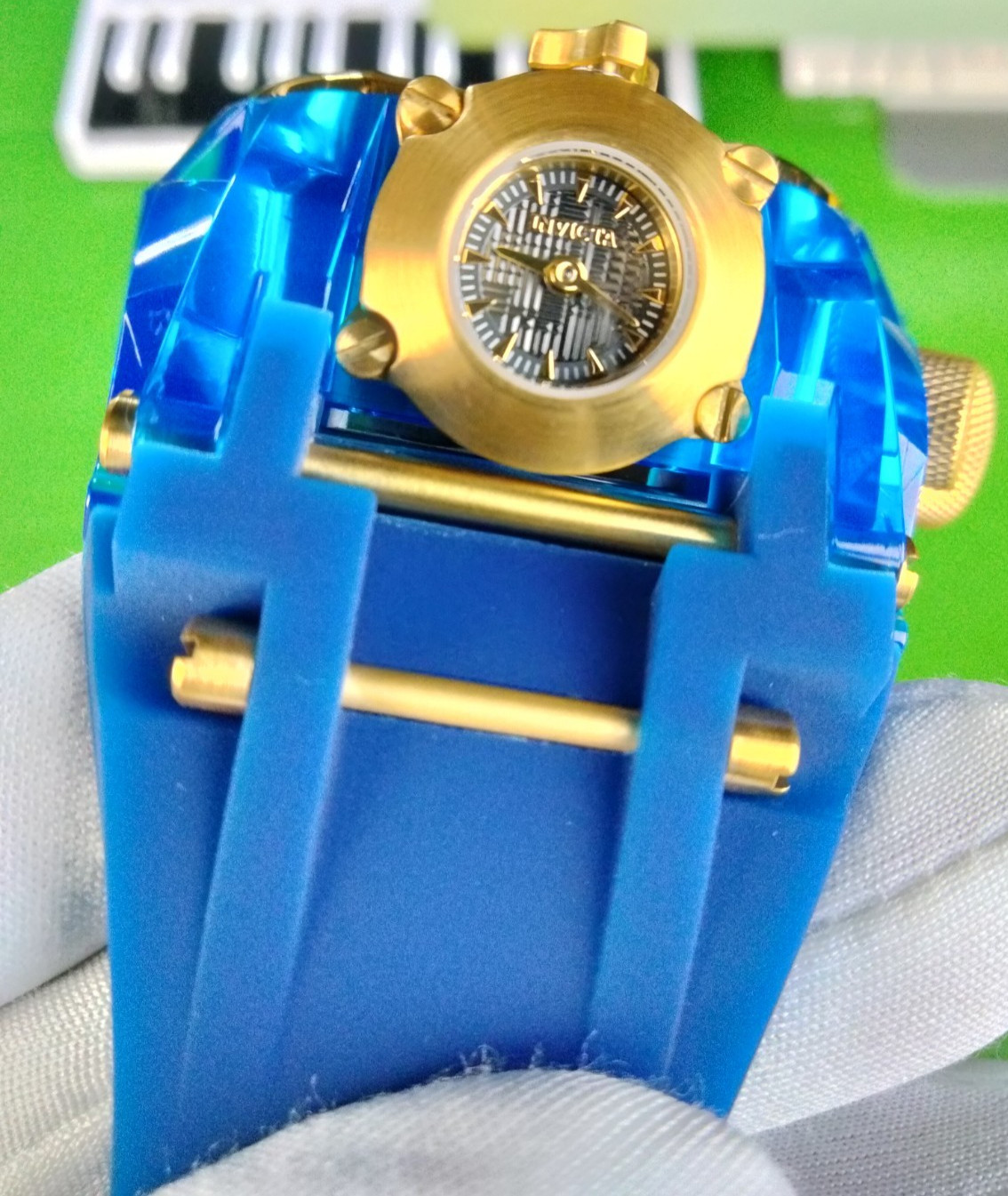 Invicta Bolt Zeus Magnum 46476 52mm Blue Gold Chronograph Watch