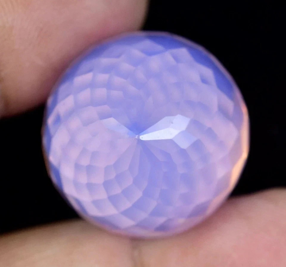 165 CT Certified Purple Pink Opal Round Cut Big Size Loose Gemstone Rare Find