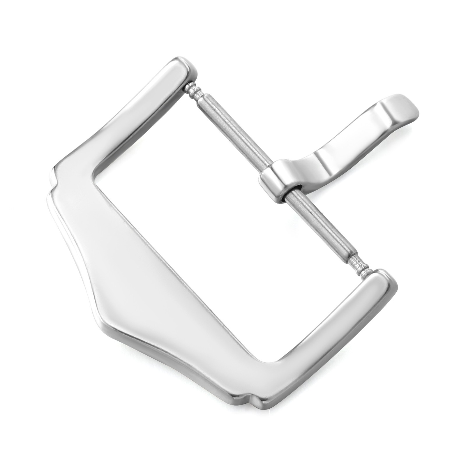 Polish Stainless Steel Watch Buckle 3.0mm Solid Tongue Triangle Clasp 16mm-22mm