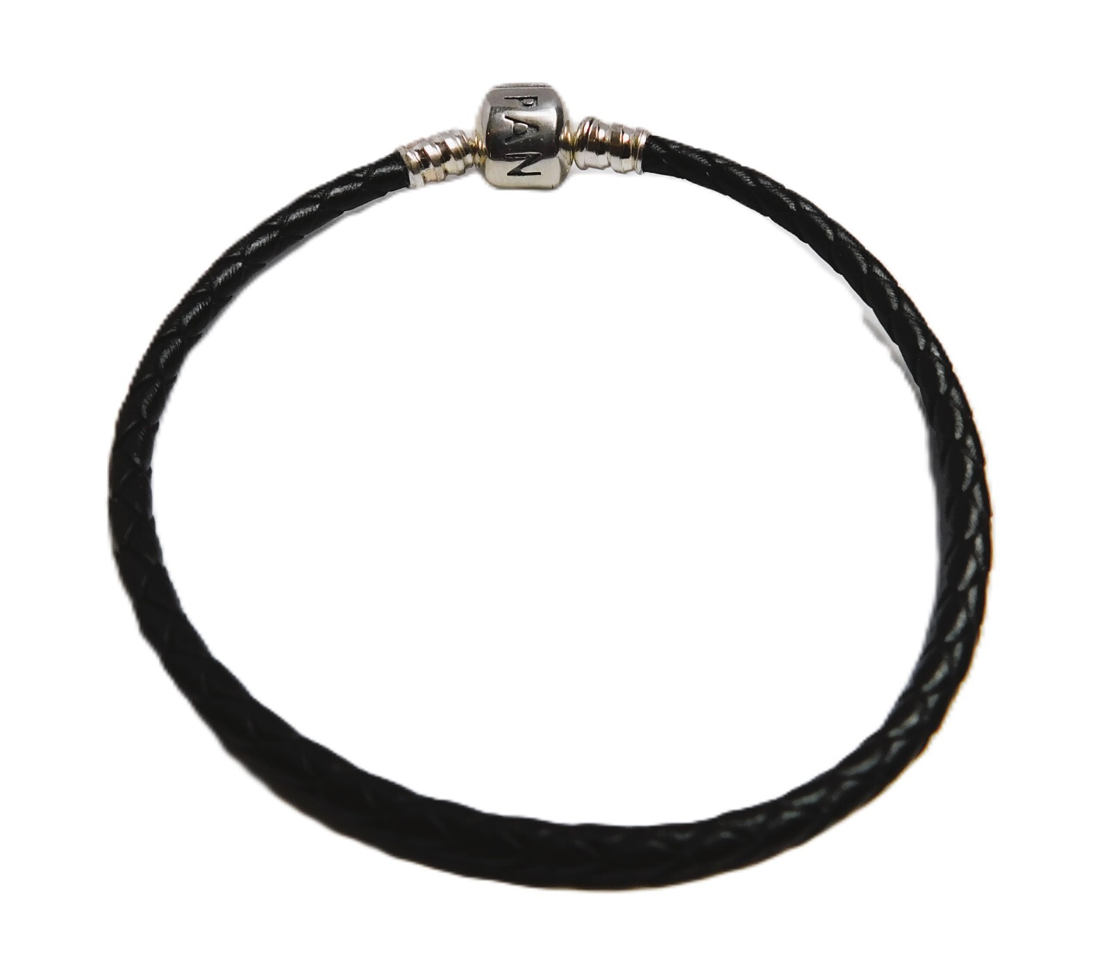 Authentic Pandora Leather Woven Black Single Bracelet, #590705CBK