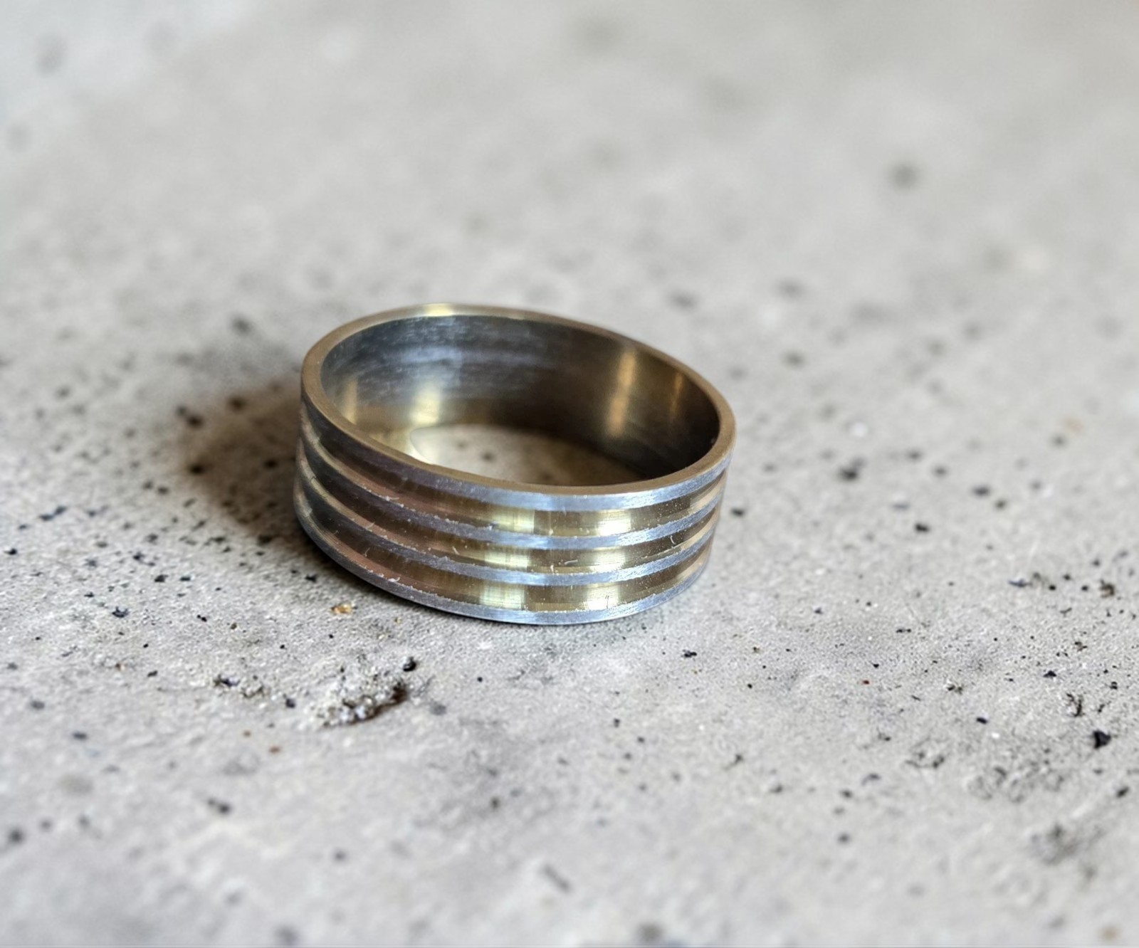 Titanium Band 3 Groove Ring Size 10 Men’s Wedding Band