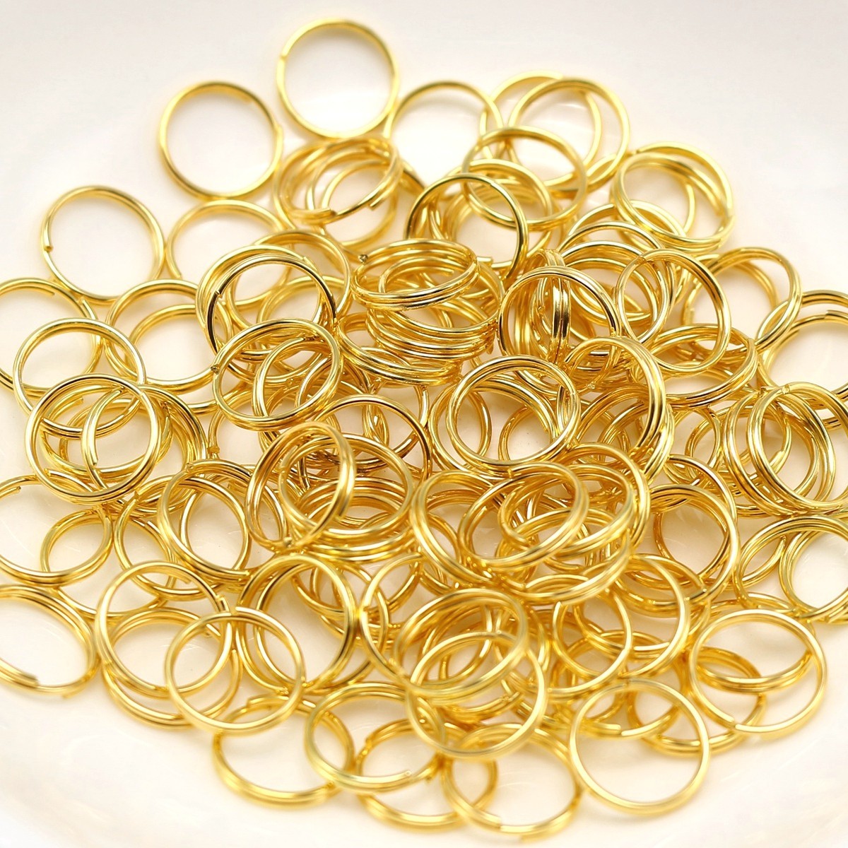 400 Golden Double Loop Split Open Jump Rings 10mm Connector Craft Ker Ring