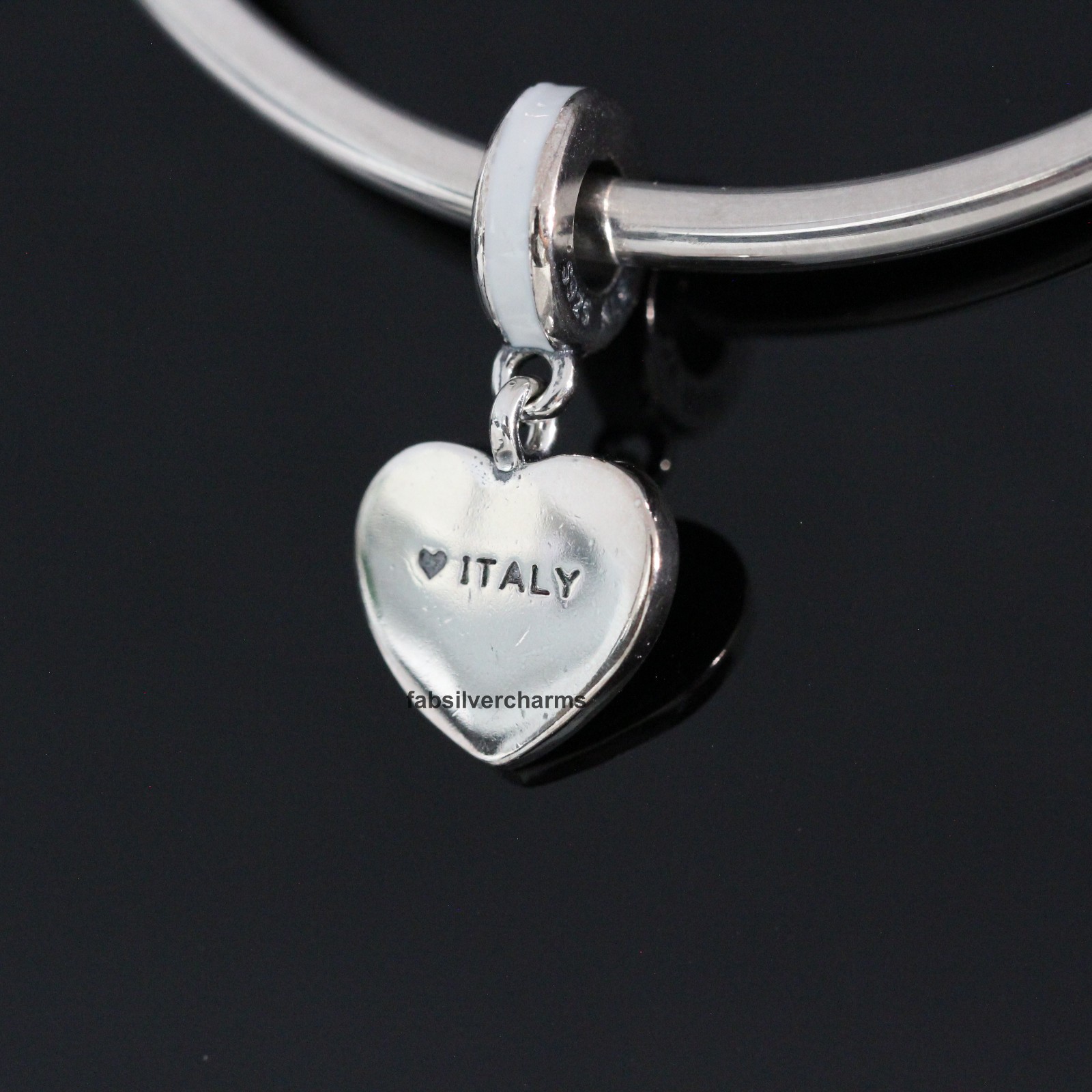 Authentic Pandora Italy Flag Heart Charm