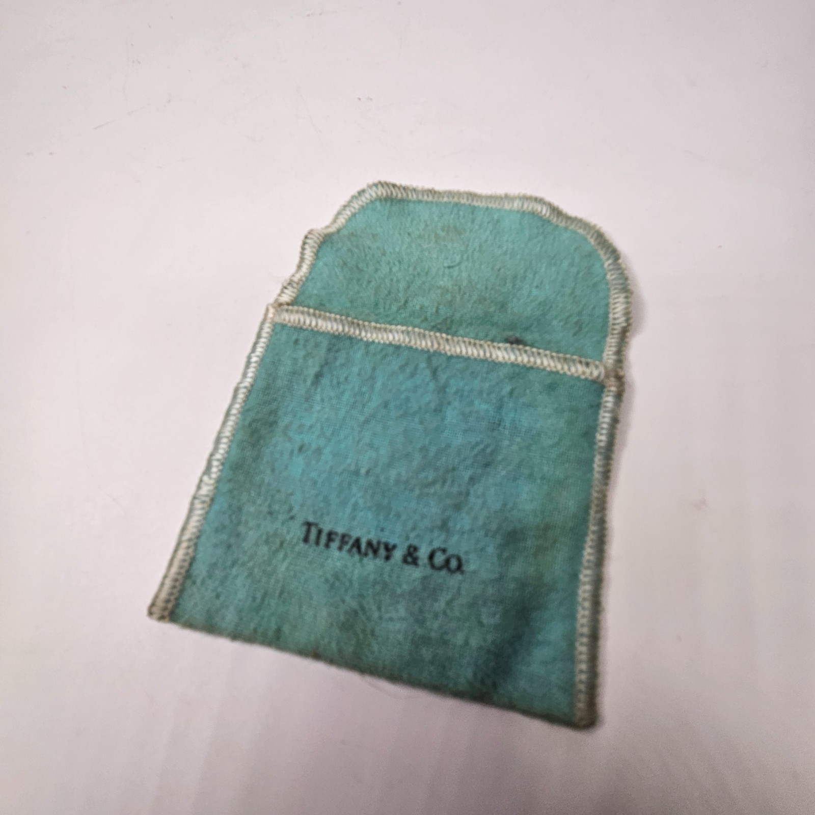 Tiffany & Co. Leaf Compact Mirror Silver Plate w/ Pouch Vintage Makeup Mirror