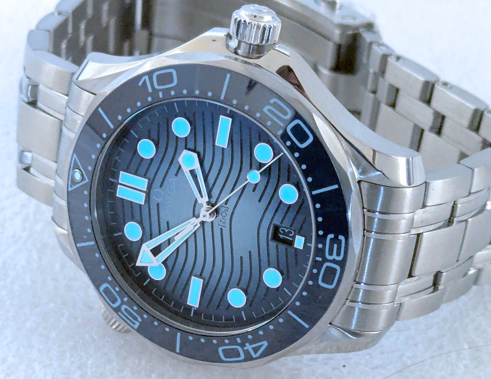 NEW Omega Seamaster Diver 300M Summer Blue Edition Watch 210.30.42.20.03.003