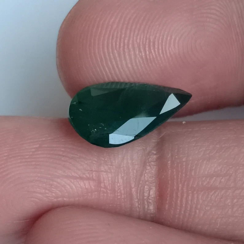 Real Zambian Emerald Pear Shape Unheated Untreated Gemstone 3 Ct