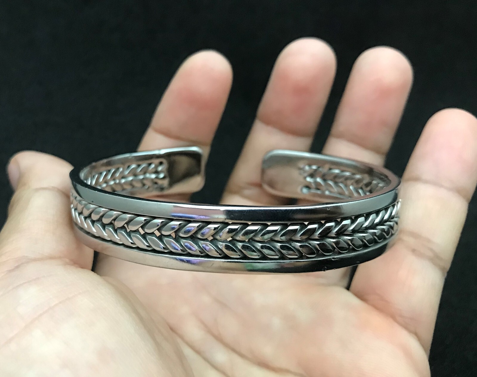 Bracelets Bangle Handmade Stainless Steel welding wire Silver Color #20