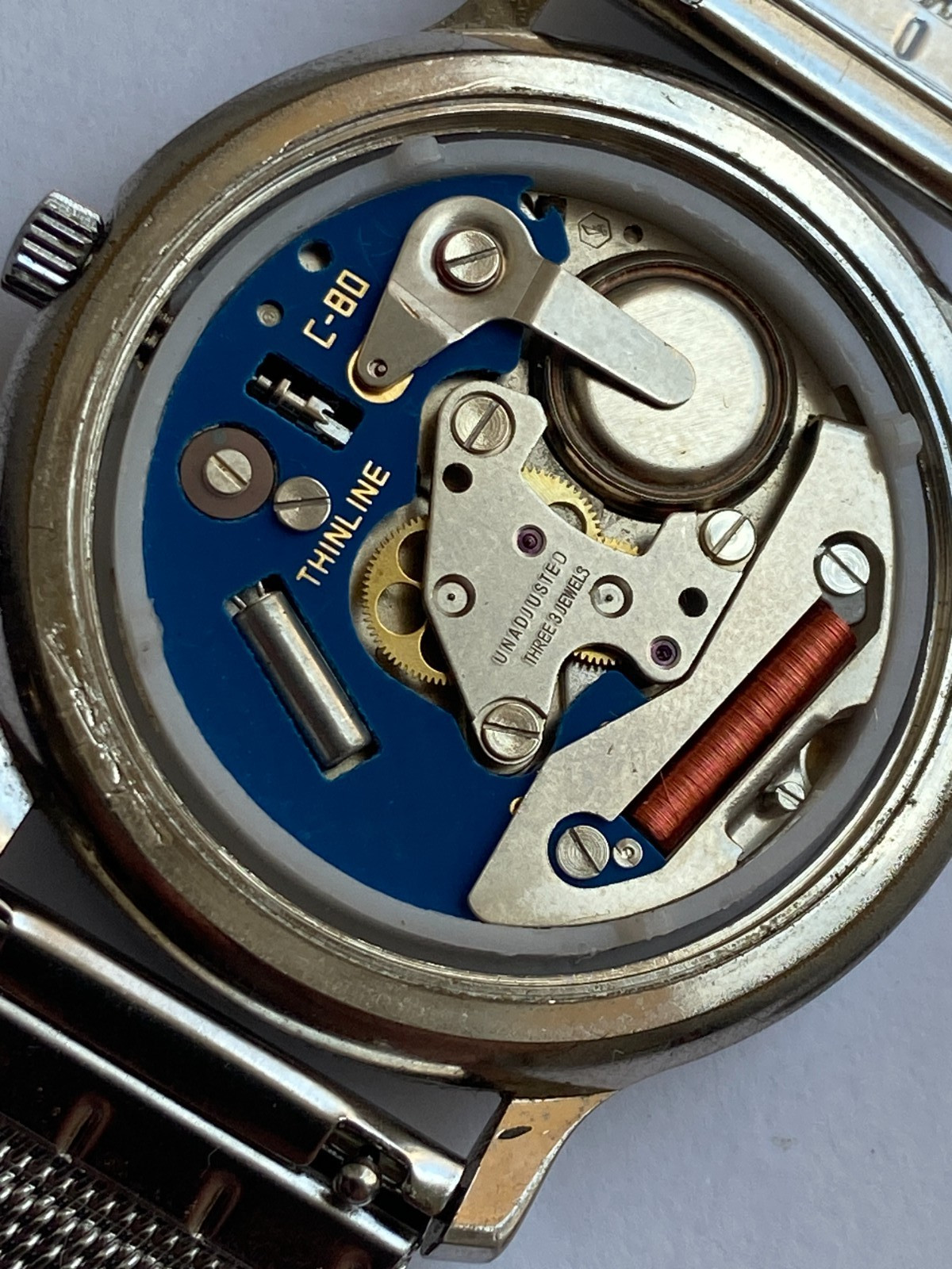 RARE MEN WRIST WATCH SWATCH QUARTZ DOGMA FRANCE THINLINE C-80 3 JEWELS WORK