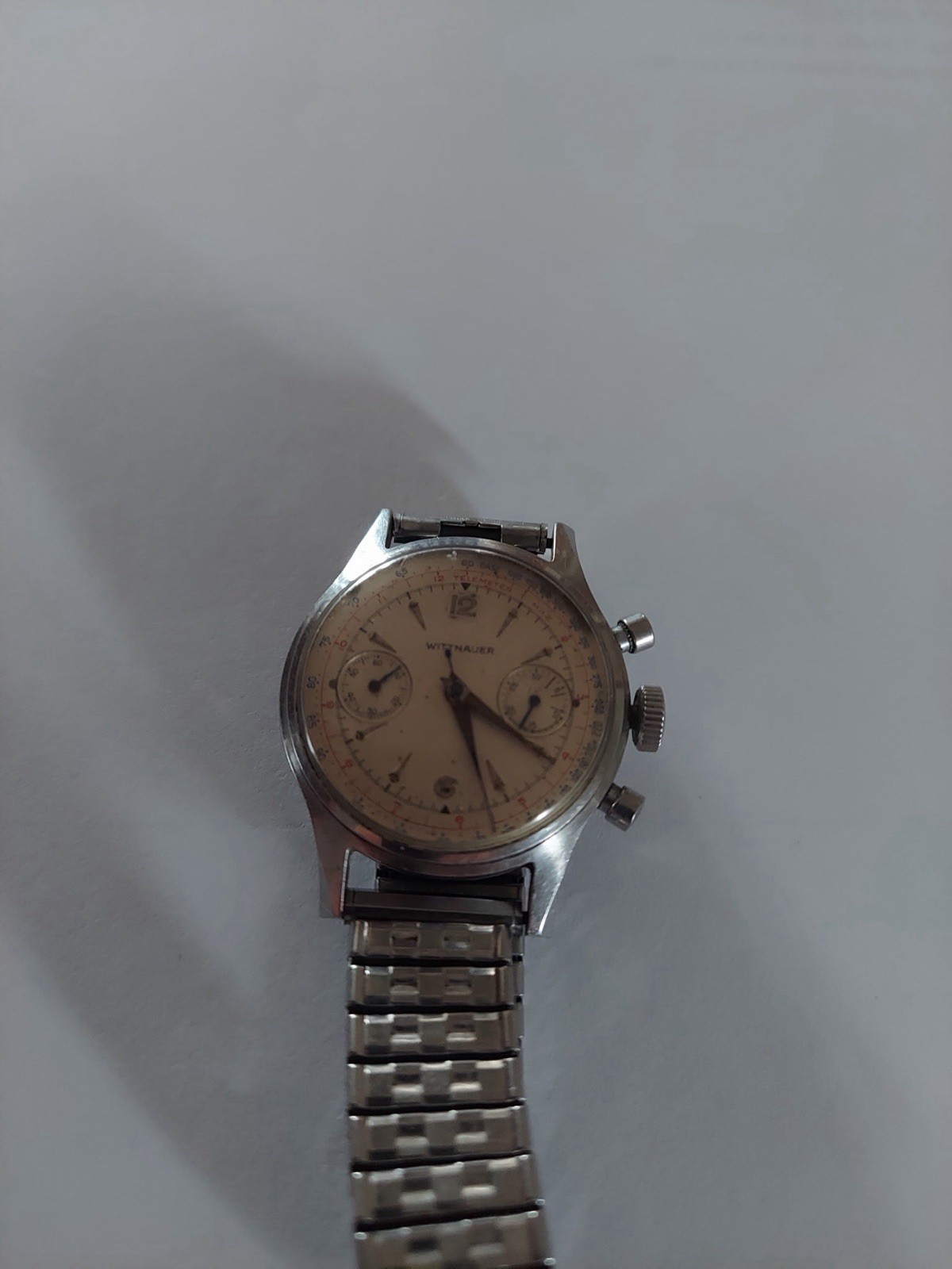Wittnauer Chronograph Vintage Swiss 3256! Venus 188 14w 17 Jewel “Tested” Works