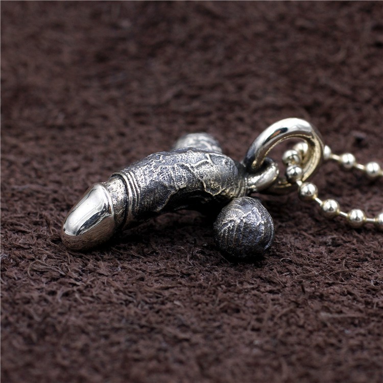 “Bad Taste” Dick Phallus Pendant S925 Silver Good Luck Virility Charm Fertility