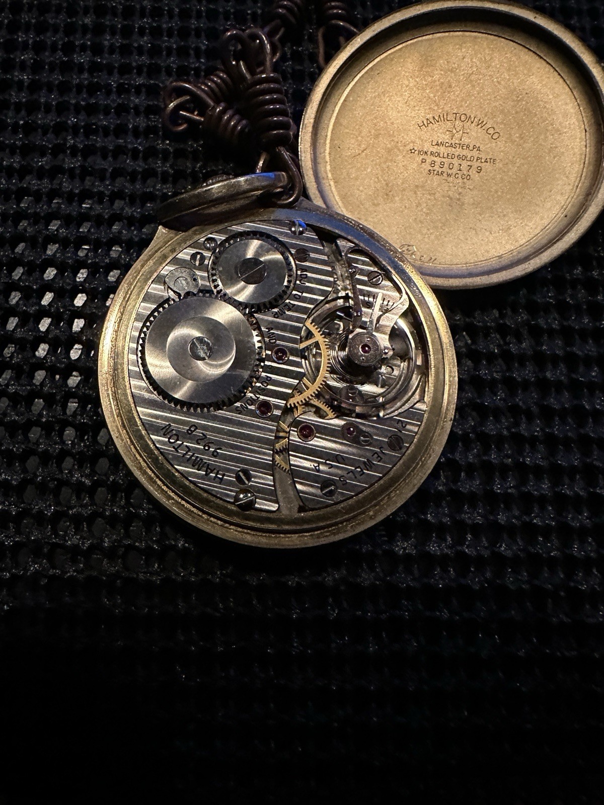 ANTIQUE 16S HAMILTON RAILWAY 992B POCKET WATCH – 21 JEWELS – 6 POSITION WORKING