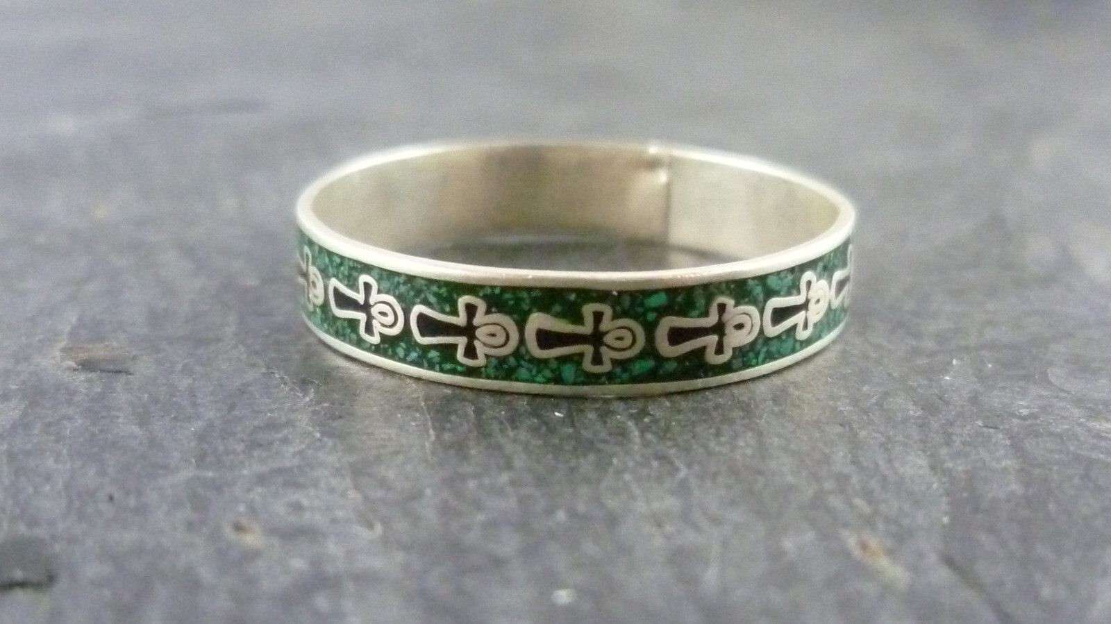 Ring motif ring ethnic Mayan Aztec Zapotec 925 Sterling