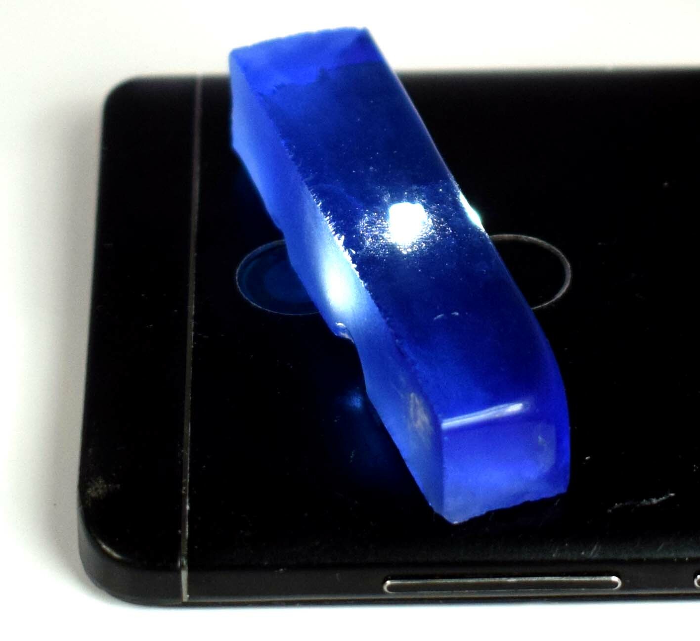 Brazilian Blue Topaz 100 Ct. Gemstone Slice Rough Certified AD469 New Product