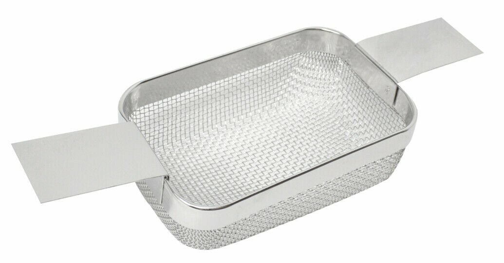 4″ x 3″ x 1-1/2″ Stainless Steel Fine Mesh Ultrasonic Jewelry Cleaning Basket