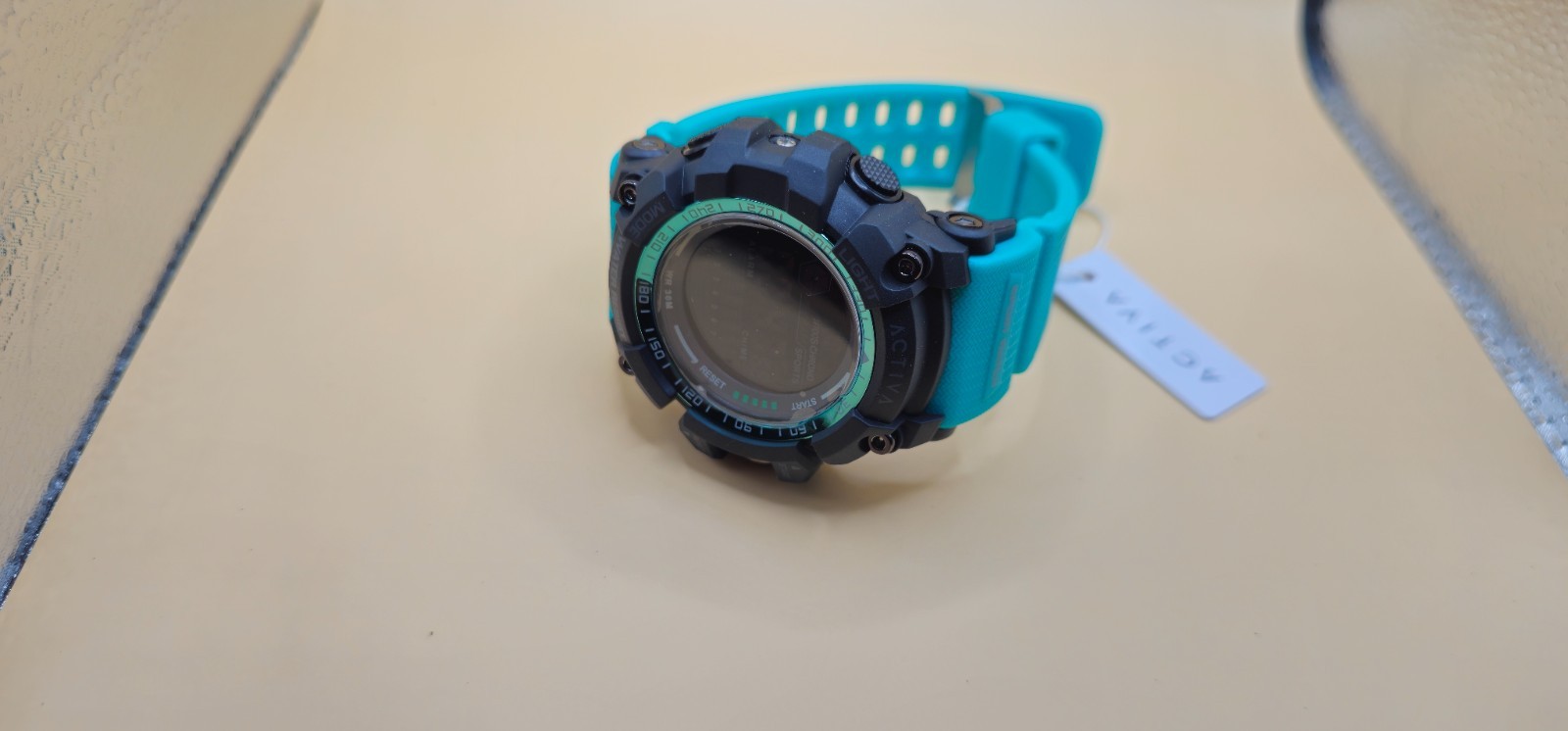 Activa From Invicta Men’s Digital Watch 49mm 495494 New In Box Aqua Silicone.
