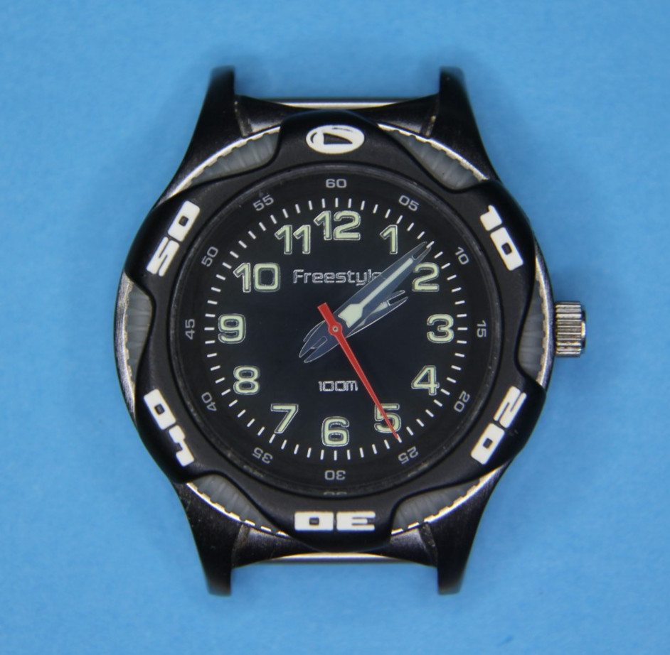 NICE Shark Freestyle 308 Diver Style 100M Metal Case Analog Watch Rotating Bezel