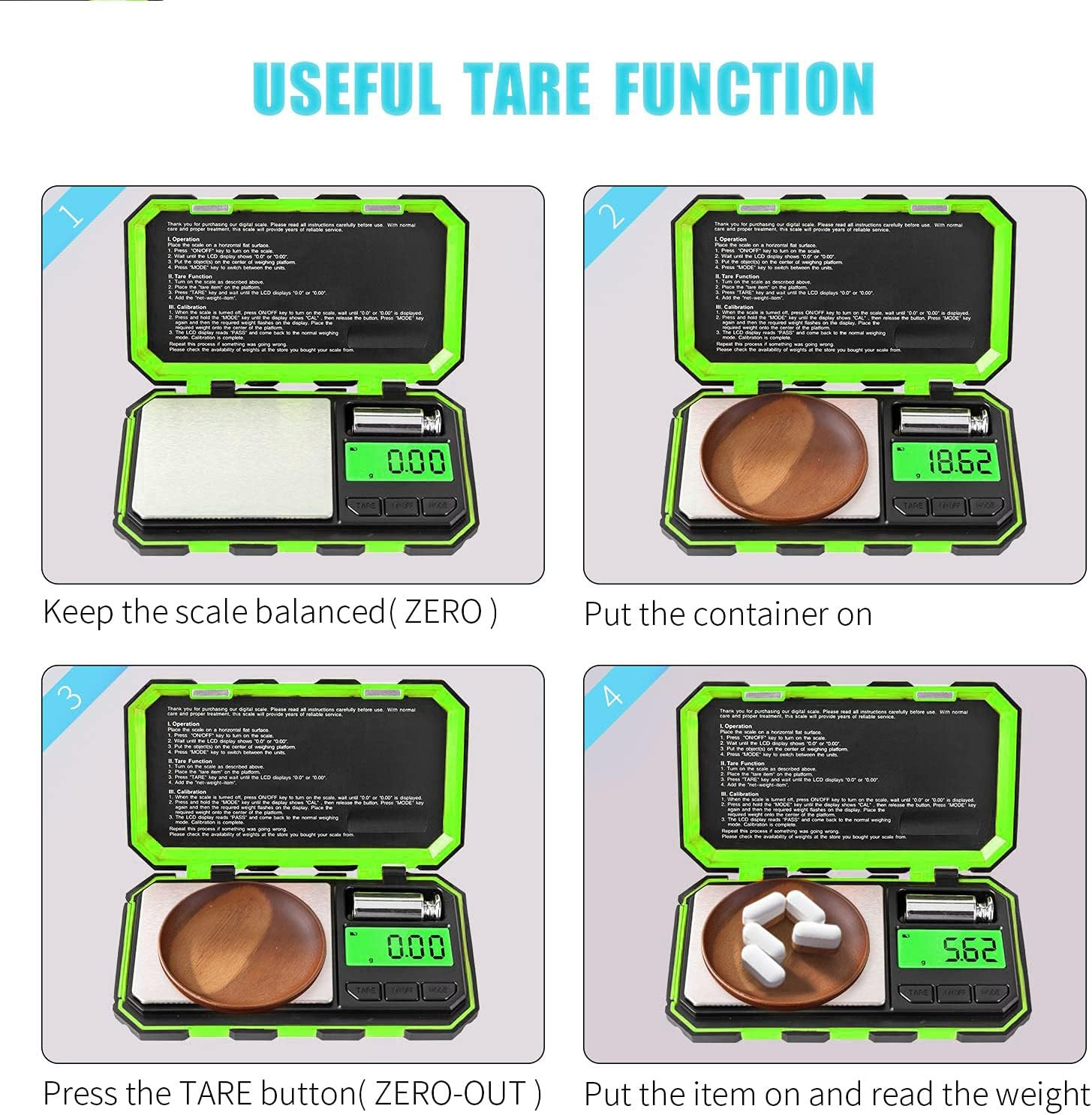 Pocket Gram Scale, 500G X 0.01G Digital Jewelry Scale, 6 Modes Conversion Mini S