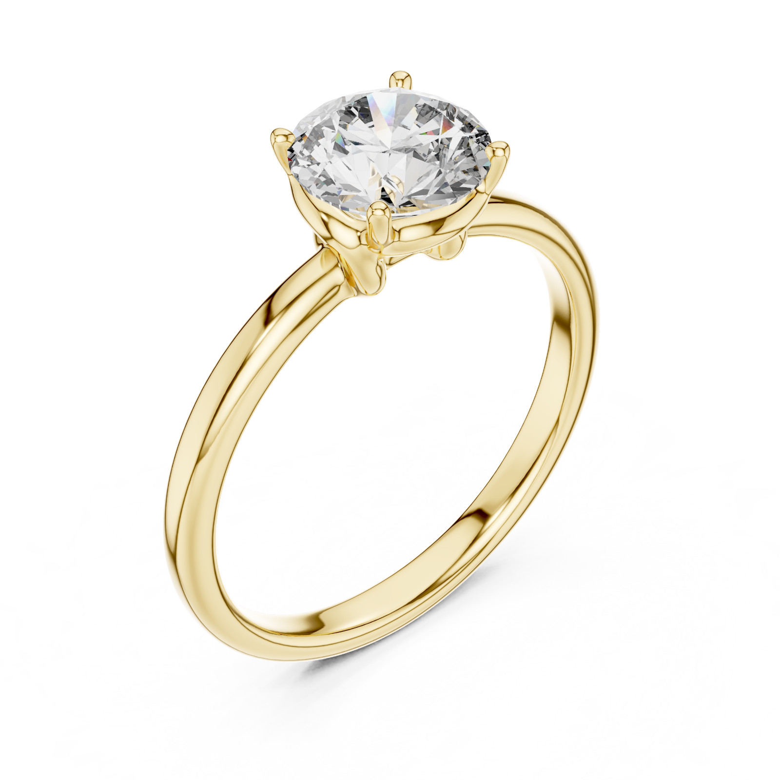 1 Ct Lab Grown Diamond IGI Certified Wedding Gift For Her Gold Ring 14 K F VVS