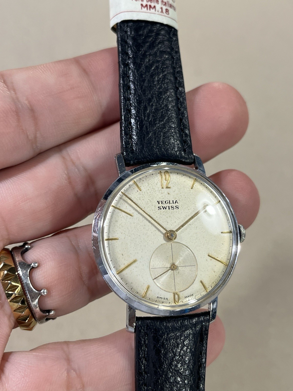 Veglia Swiss 1955 AS 1203 plat classic watch vintage 50 60’s big seconds jumbo