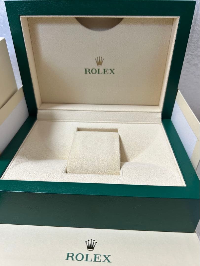 Rolex Watch Box Case Green Leather Wood Tag Booklet Bezel Cover 39139.01